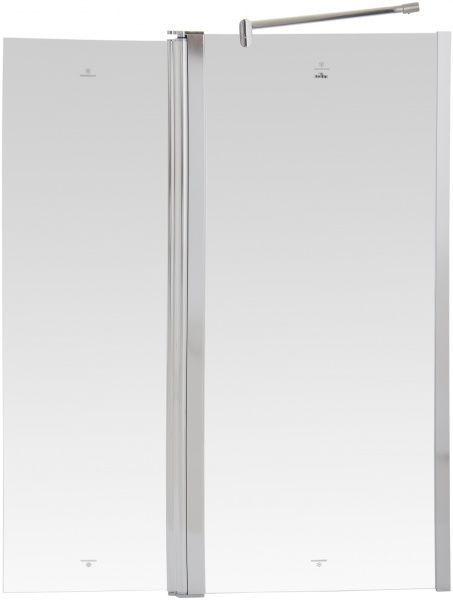 Штора для душа Korra K 890A 100x140 стеклянная хром